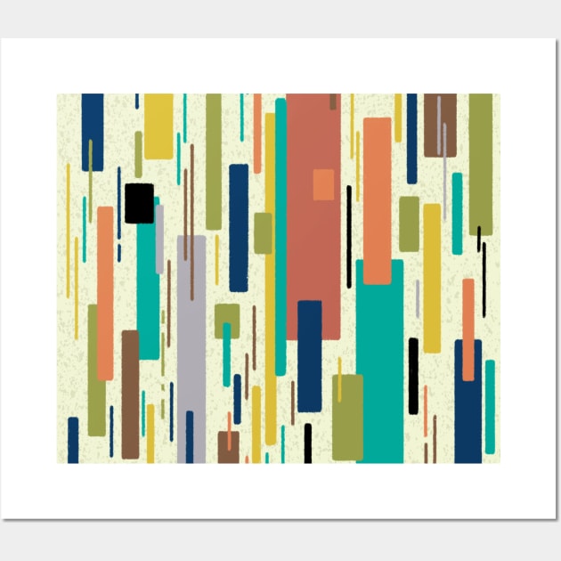 Color Blocks Mid Century Modern Minimalist design Wall Art by goodwordsco